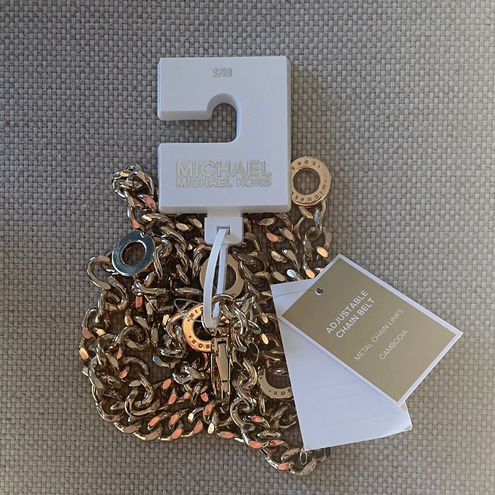 Michael Kors Gold and Silver Chain Belt